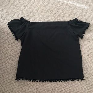 NWOT Black Off-Shoulder Top